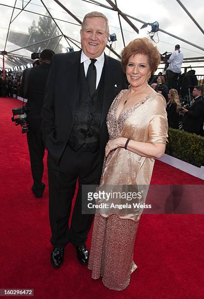 Screen Actors Guild Co-Presidents Ken Howard and Roberta Reardon arrive at the 19th Annual Screen Actors Guild Awards at The Shrine Auditorium on...