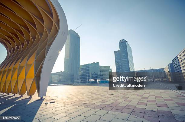 danube city - vienna stock pictures, royalty-free photos & images