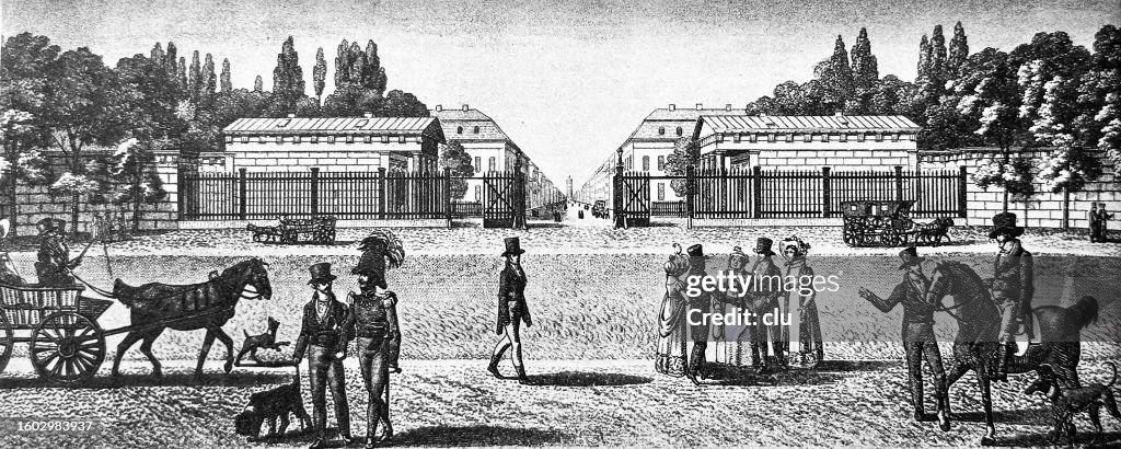 Berlin, Leipziger Straße, seen from the Potsdamer Platz, 1830