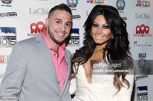 Corey Eps and Tracy Dimarco attends "Jerseylicious" Season 5 Premiere Party at Midtown Sutton on January 28, 2013 in New York City.