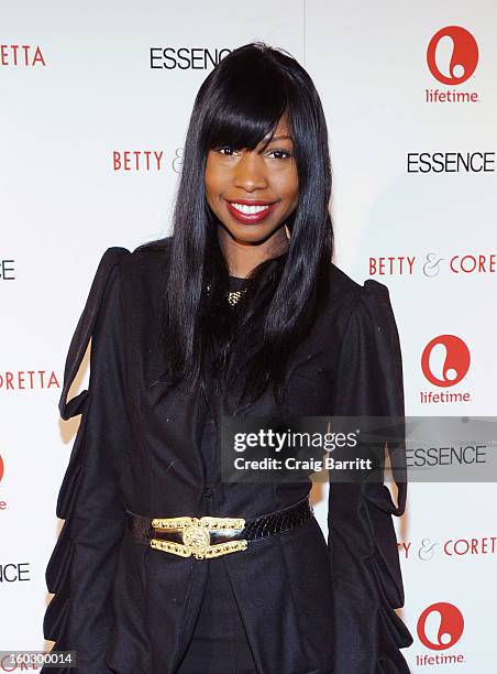 Actress Samantha Black attends the premiere of "Betty & Coretta" to celebrate with Lifetime and cast at Tribeca Cinemas on January 28, 2013 in New...