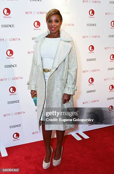 Mary J. Blige attends the "Betty & Coretta" premiere at Tribeca Cinemas on January 28, 2013 in New York City.