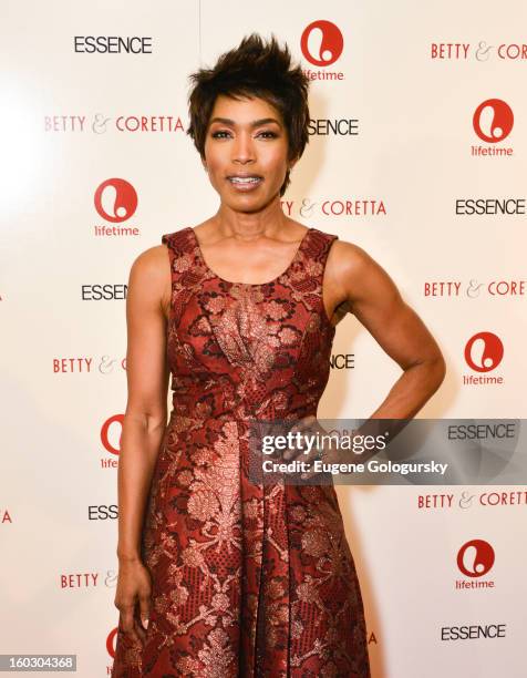 Angela Bassett attends the "Betty & Coretta" premiere at Tribeca Cinemas on January 28, 2013 in New York City.