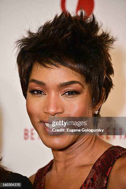 Angela Bassett attends the "Betty & Coretta" premiere at Tribeca Cinemas on January 28, 2013 in New York City.