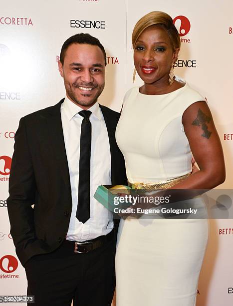 Mary J. Blige and Lindsay Owen Pierre attend the "Betty & Coretta" premiere at Tribeca Cinemas on January 28, 2013 in New York City.