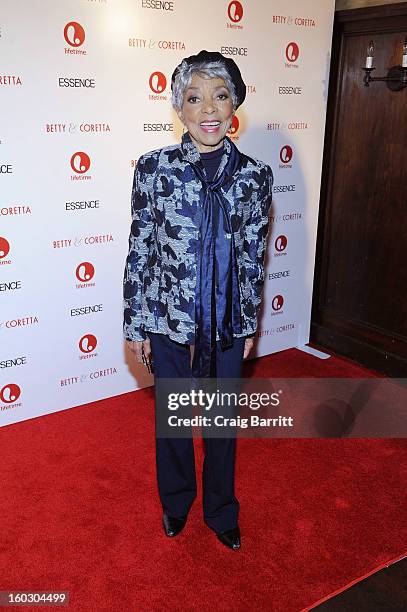 Actress Ruby Dee attends the premiere of "Betty & Coretta" to celebrate with Lifetime and cast at Tribeca Cinemas on January 28, 2013 in New York...