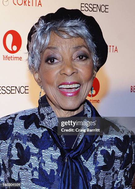 Actress Ruby Dee attends the premiere of "Betty & Coretta" to celebrate with Lifetime and cast at Tribeca Cinemas on January 28, 2013 in New York...