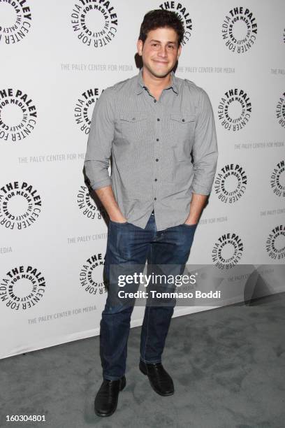 David Blue attends The Paley Center for Media and Warner Bros. Home Entertainment present "Batman: The Dark Knight Returns - Part 2" premiere held at...