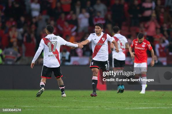 Robert R Rojas Robert Rojas of River Plate celebrating his goal with his teammate ...