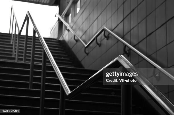 railings and stairs - railing stockfoto's en -beelden