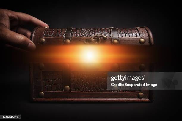 found treasure - schatkist stockfoto's en -beelden