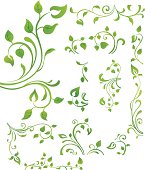 Green floral element