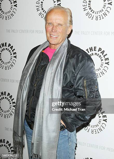 Peter Weller arrives at The Paley Center for Media and Warner Bros. Home Entertainment host "Batman: The Dark Knight Returns, Part 2" West Coast...