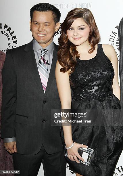 Jay Oliva and Ariel Winter arrive at The Paley Center for Media and Warner Bros. Home Entertainment host "Batman: The Dark Knight Returns, Part 2"...