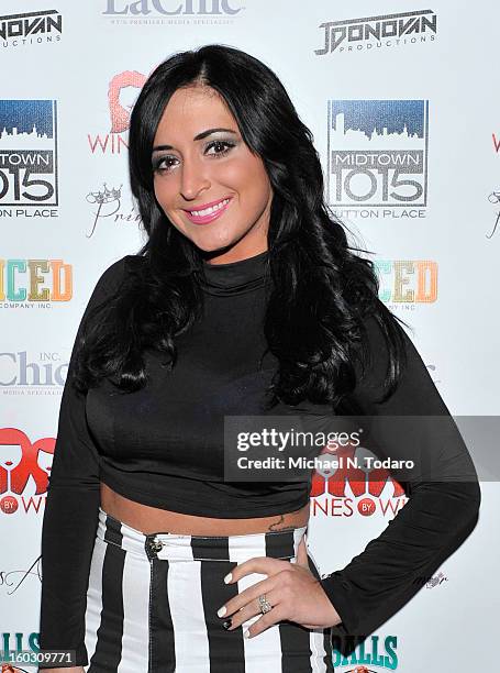 Angelina Pivarnick attends "Jerseylicious" Season 5 Premiere Party at Midtown Sutton on January 28, 2013 in New York City.