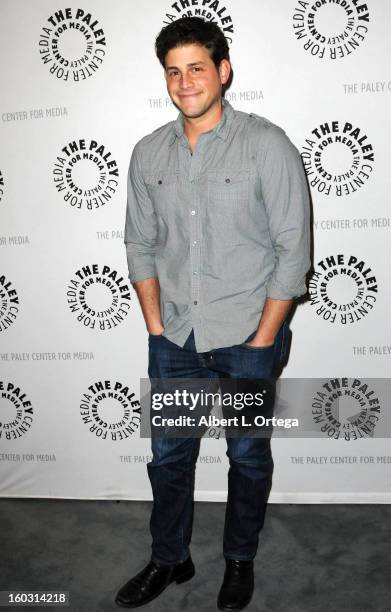 Actor David Blue arrives for The Paley Center for Media & Warner Bros. Home Entertainment Premiere of "Batman: The Dark Knight Returns, Part 2" held...