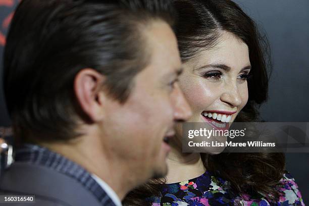 Jeremy Renner and Gemma Arterton arrive at the Australian Premiere of "Hansel & Gretel Witch Hunters" at Event Cinemas on January 29, 2013 in Sydney,...