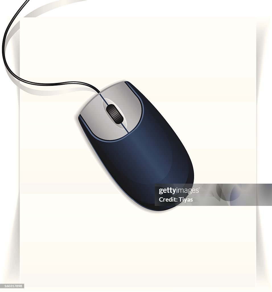 Mouse Drag Using Paper Mouse On A Folded Sheet Of Paper High-Res Vector Graphic - Getty Images