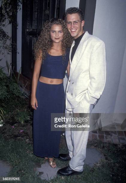 Actress Keri Russell and boyfriend Tony Lucca attend the Sheenway School and Cultural Center Honors Congresswoman Maxine Waters on August 6, 1994 at...