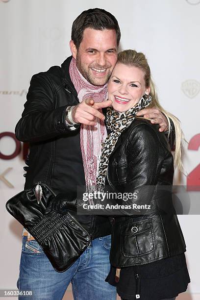 Matthias Killing and Svenja Dierk attend 'Kokowaeaeh 2' - Germany Premiere at Cinestar Potsdamer Platz on January 29, 2013 in Berlin, Germany.