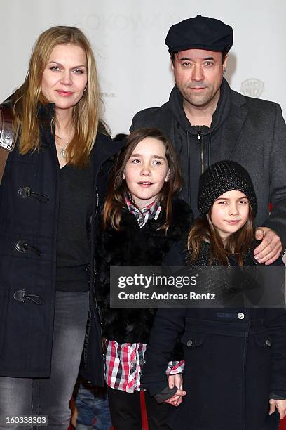 Anna Loos , Jan Joseph Liefers and their children Lilly and Lola attend 'Kokowaeaeh 2' - Germany Premiere at Cinestar Potsdamer Platz on January 29,...