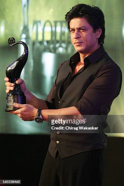 Shahrukh Khan attends press conference to announce the Times of India Film Awards, Vancouver at Taj Land's End on January 29, 2013 in Mumbai, India.