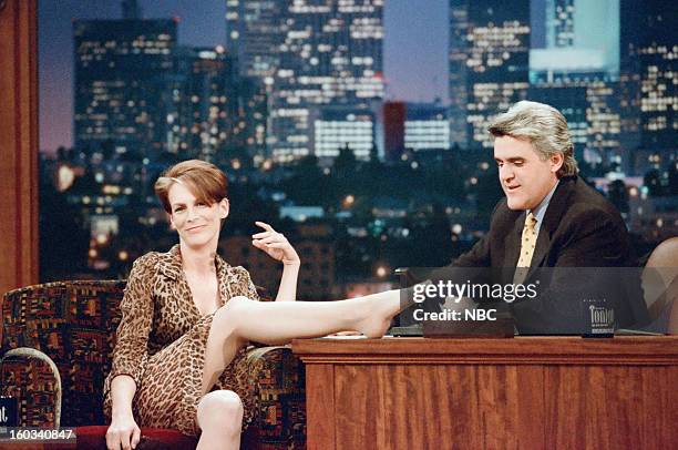 Actress Jamie Lee Curtis during an interview with host Jay Leno on... News  Photo - Getty Images