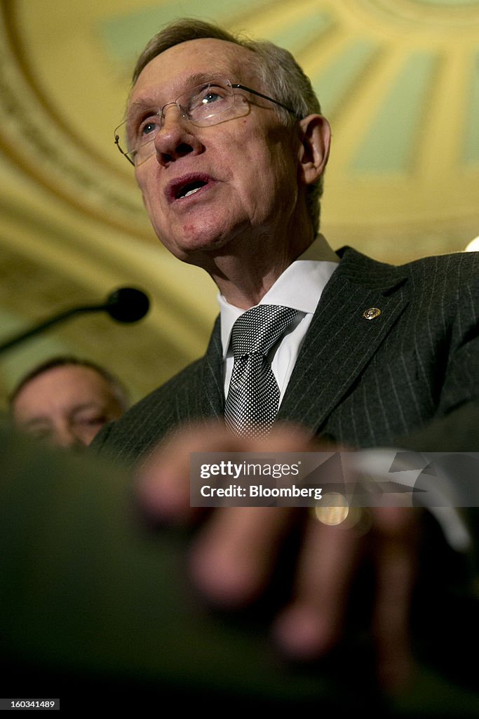 Senators Speak With The Media Following Policy Lunch Meetings