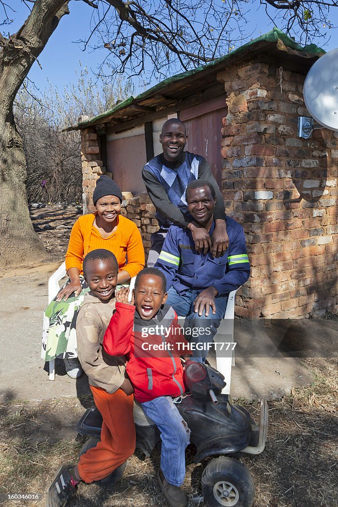 African Rural Family Happy and Smiling