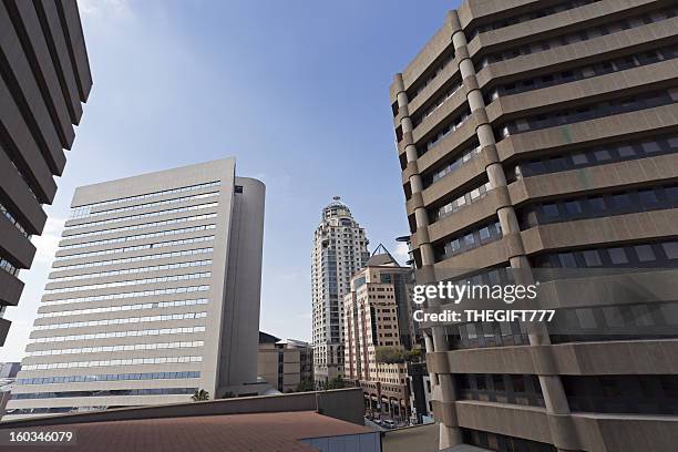 sandton city cityscape - sandton johannesburg stock pictures, royalty-free photos & images