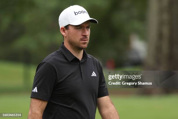 Nick Taylor of Canada during a pro-am prior to the FedEx St. Jude Championship at TPC Southwind on August 09, 2023 in Memphis, Tennessee.