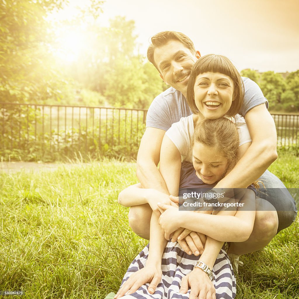 Enjoying with family in the park