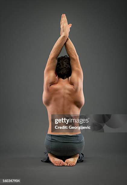 yoga - menselijke rug stockfoto's en -beelden