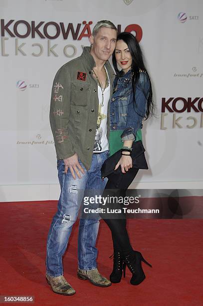 Stefan Kretzschmar and Danica Ffriend attend'Kokowaeaeh 2' Germany Premiere at Cinestar Potsdamer Platz on January 29, 2013 in Berlin, Germany.