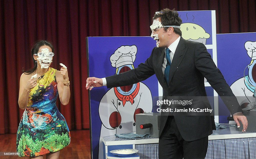 Lucy Liu Visits "Late Night With Jimmy Fallon"