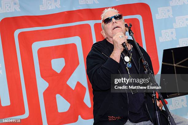 Musician Eric Burdon performs at J&R Music World on January 29, 2013 in New York City.
