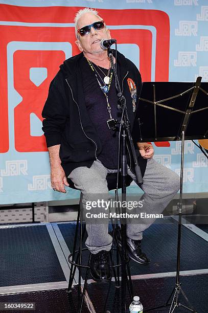 Musician Eric Burdon performs at J&R Music World on January 29, 2013 in New York City.