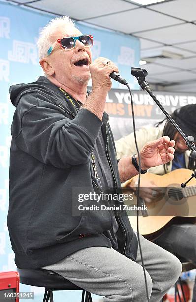 Singer Eric Burdon performs his new CD "Til your River Runs Dry" at J&R Music World on January 29, 2013 in New York City.