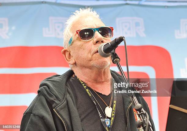 Singer Eric Burdon performs his new CD "Til your River Runs Dry" at J&R Music World on January 29, 2013 in New York City.