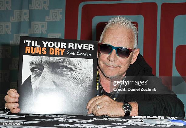 Singer Eric Burdon promotes the new CD "Til your River Runs Dry" at J&R Music World on January 29, 2013 in New York City.