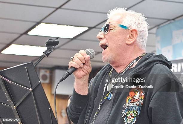 Singer Eric Burdon performs his new CD "Til your River Runs Dry" at J&R Music World on January 29, 2013 in New York City.