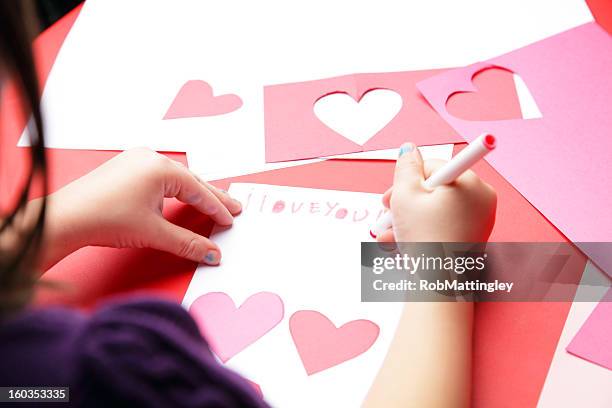 i love you - kids arts and crafts stock pictures, royalty-free photos & images