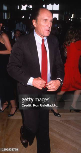 American actor Robert Duvall attend the Ballroom Week Kick-Off celebration gala at the Rainbow Room, New York, New York, May 31, 1990.