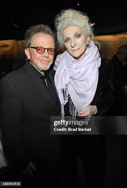 Paul WIlliams and Judy Collins attend the "Valentine Rose" Opening Night at Cafe Carlyle on January 29, 2013 in New York City.