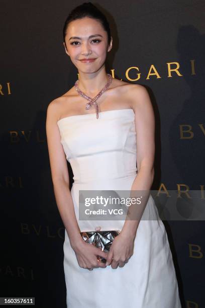 Actress Yao Chen attends Bvlgari promotional event at Shin Kong Place on January 29, 2013 in Beijing, China.