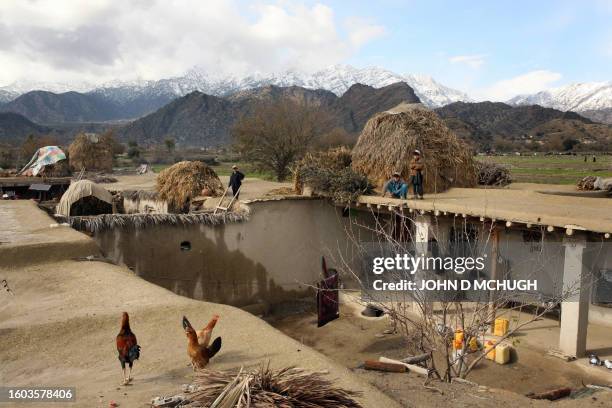 General view of the village where US soldiers from 1st Battalion, 32 Infantry Regiment , attached to 4th Battalion, 25 Field Artillery, , 10th...