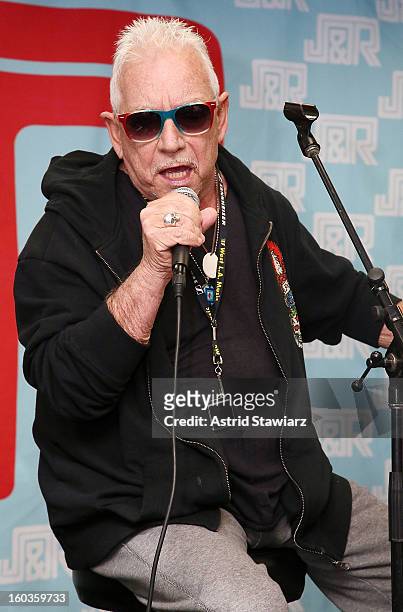Eric Burdon performs at J&R Music World on January 29, 2013 in New York City.