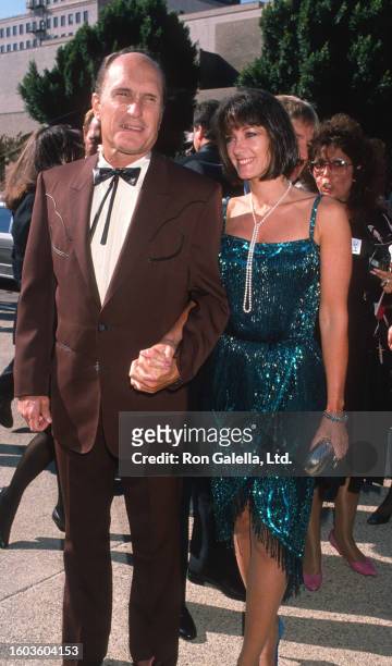 Actor couple Robert Duvall and Sharon Brophy attend the 41st annual Primetime Emmy Awards at the Pasadena Civic Auditorium, Pasadena, California,...