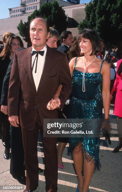 Actor couple Robert Duvall and Sharon Brophy attend the 41st annual Primetime Emmy Awards at the Pasadena Civic Auditorium, Pasadena, California,...