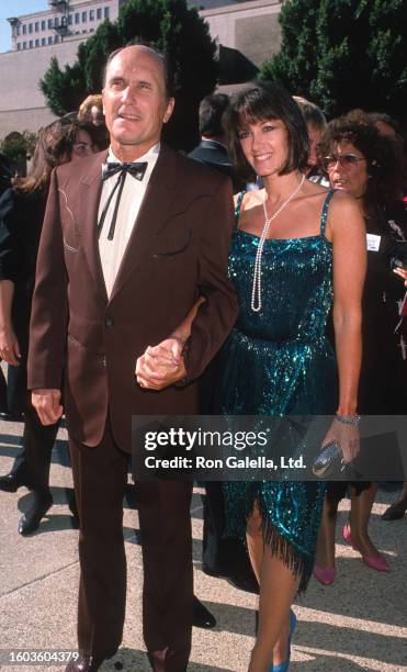 Actor couple Robert Duvall and Sharon Brophy attend the 41st annual Primetime Emmy Awards at the Pasadena Civic Auditorium, Pasadena, California,...